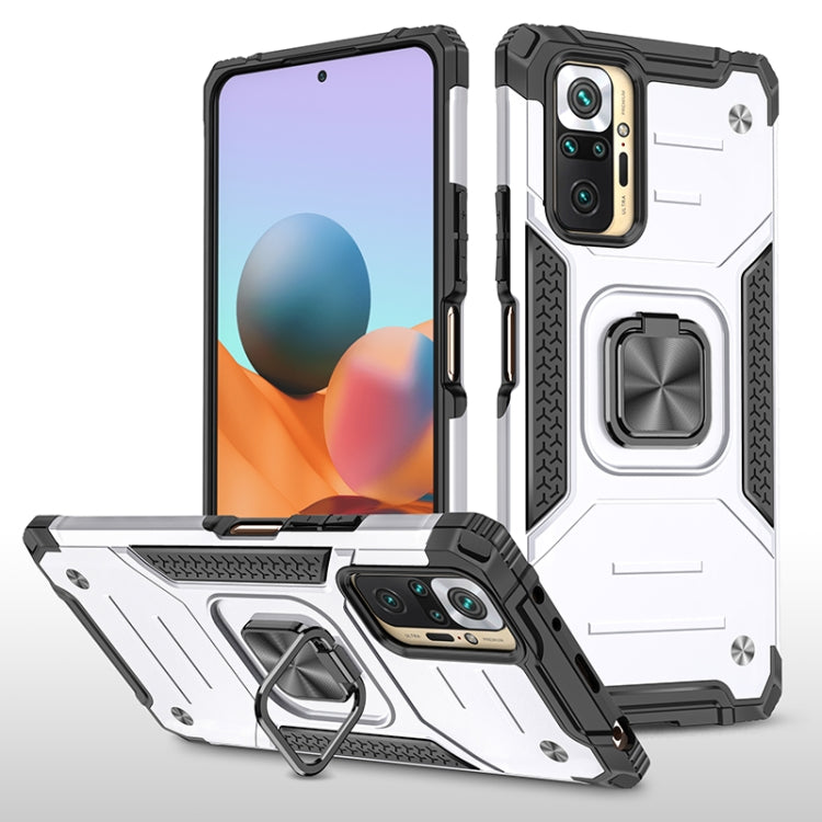 For Xiaomi Redmi Note10 Pro Magnetic Armor Shockproof Phone Case with Metal Ring Holder
