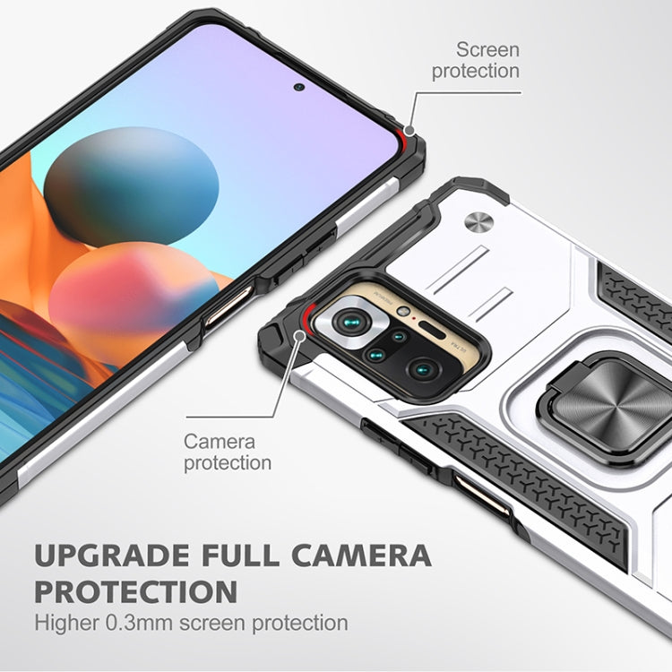 For Xiaomi Redmi Note10 Pro Magnetic Armor Shockproof Phone Case with Metal Ring Holder