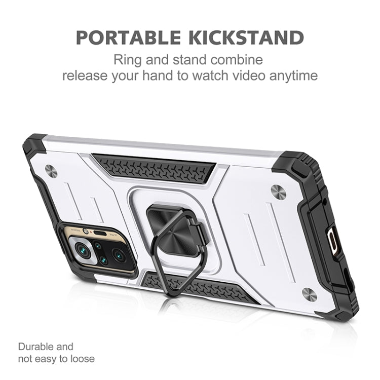 For Xiaomi Redmi Note10 Pro Magnetic Armor Shockproof Phone Case with Metal Ring Holder