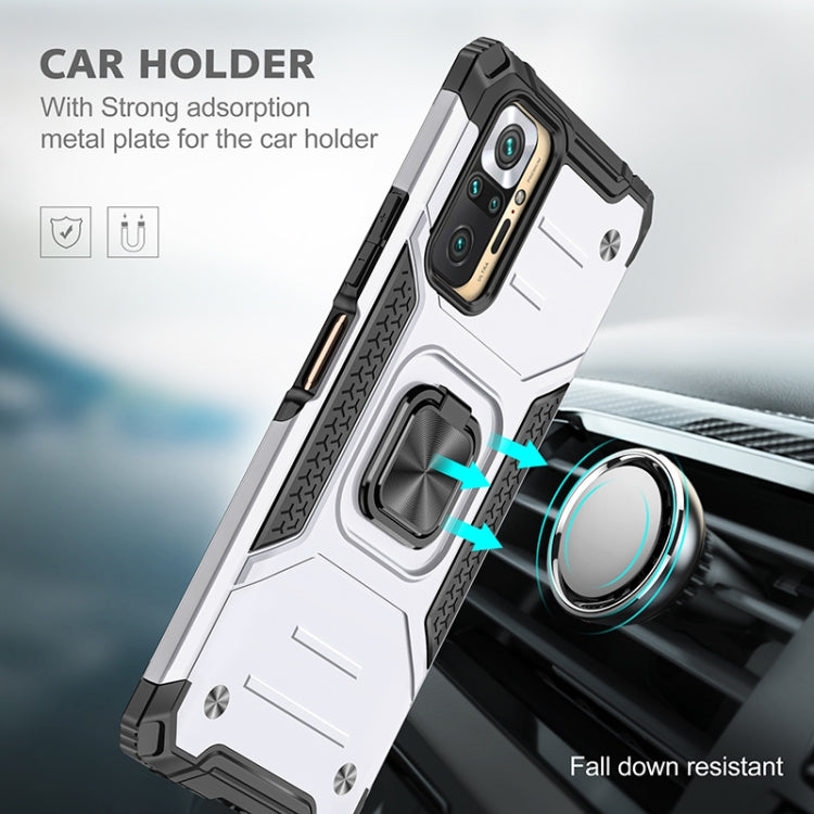 For Xiaomi Redmi Note10 Pro Magnetic Armor Shockproof Phone Case with Metal Ring Holder