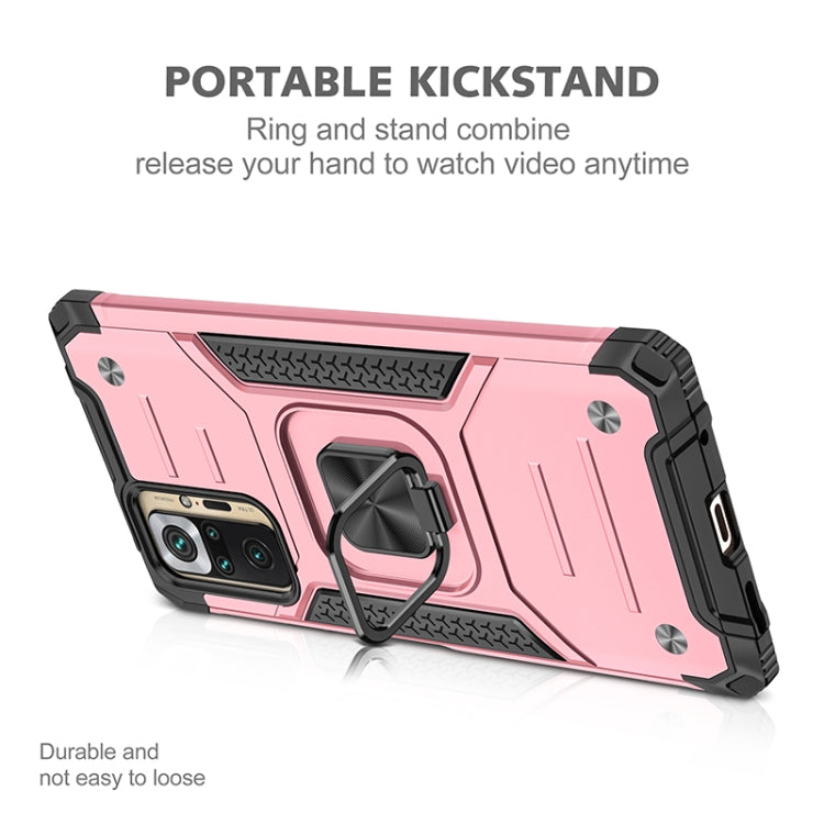 For Xiaomi Redmi Note10 Pro Magnetic Armor Shockproof Phone Case with Metal Ring Holder
