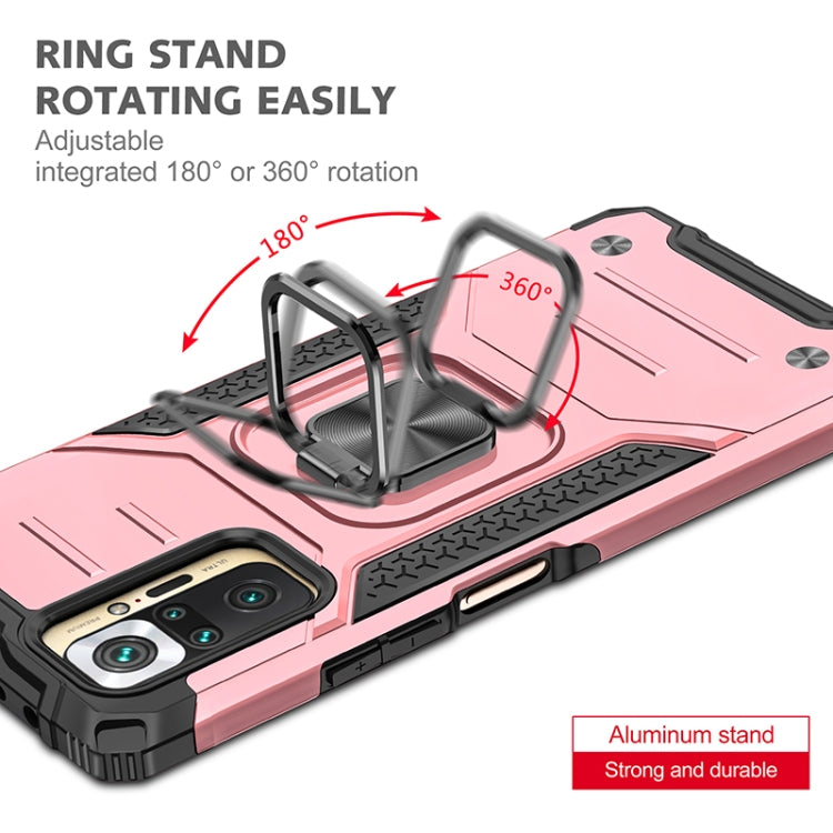 For Xiaomi Redmi Note10 Pro Magnetic Armor Shockproof Phone Case with Metal Ring Holder
