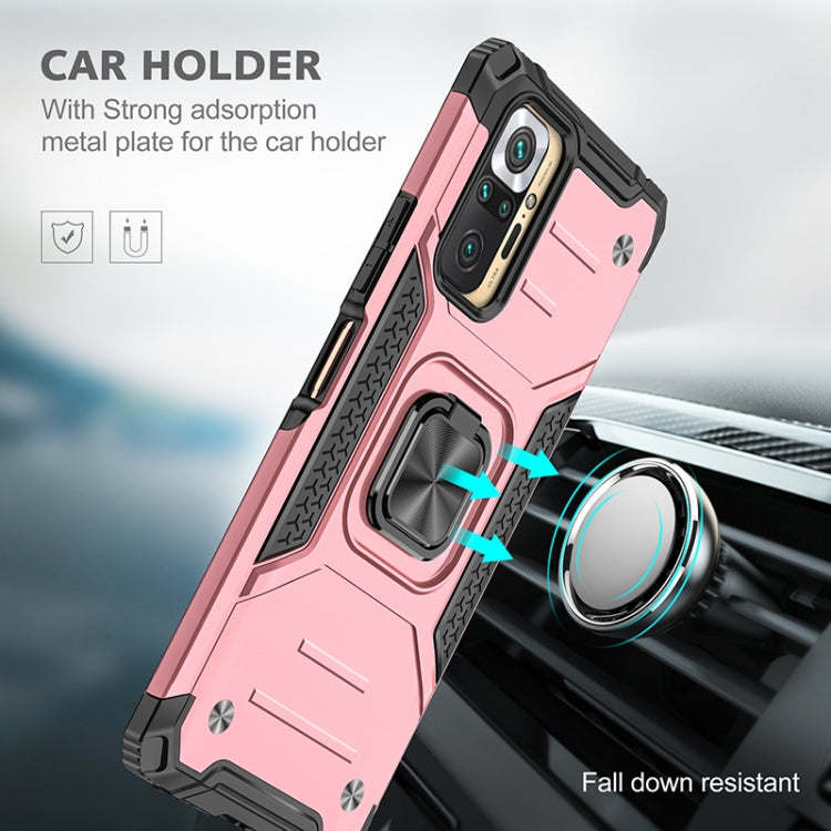 For Xiaomi Redmi Note10 Pro Magnetic Armor Shockproof Phone Case with Metal Ring Holder