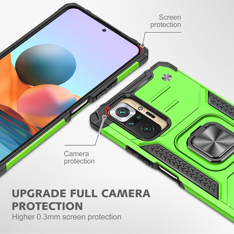 For Xiaomi Redmi Note10 Pro Magnetic Armor Shockproof Phone Case with Metal Ring Holder