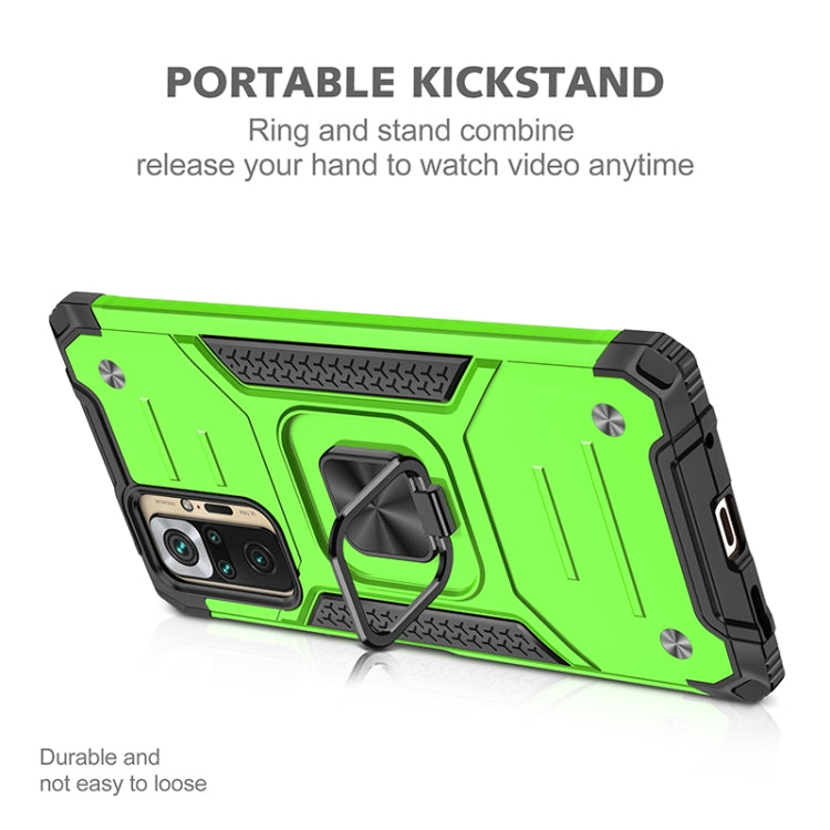 For Xiaomi Redmi Note10 Pro Magnetic Armor Shockproof Phone Case with Metal Ring Holder