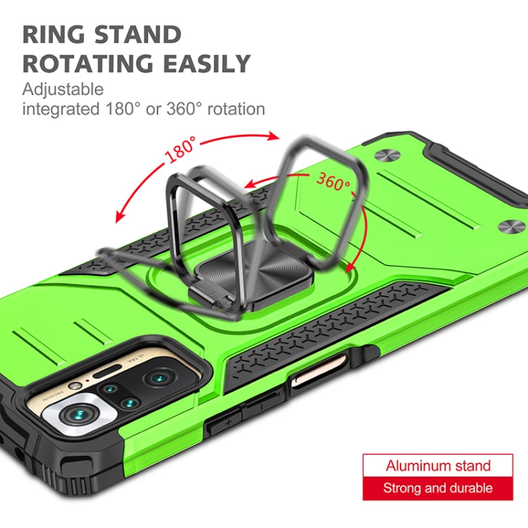 For Xiaomi Redmi Note10 Pro Magnetic Armor Shockproof Phone Case with Metal Ring Holder