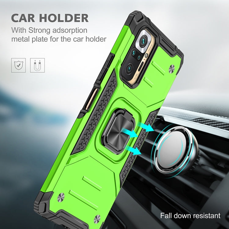 For Xiaomi Redmi Note10 Pro Magnetic Armor Shockproof Phone Case with Metal Ring Holder