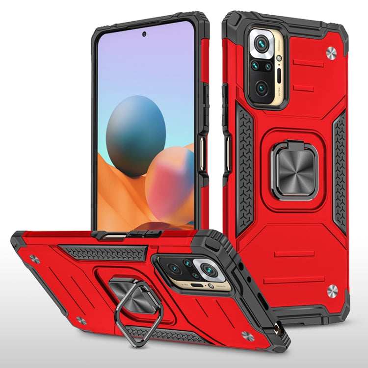 For Xiaomi Redmi Note10 Pro Magnetic Armor Shockproof Phone Case with Metal Ring Holder