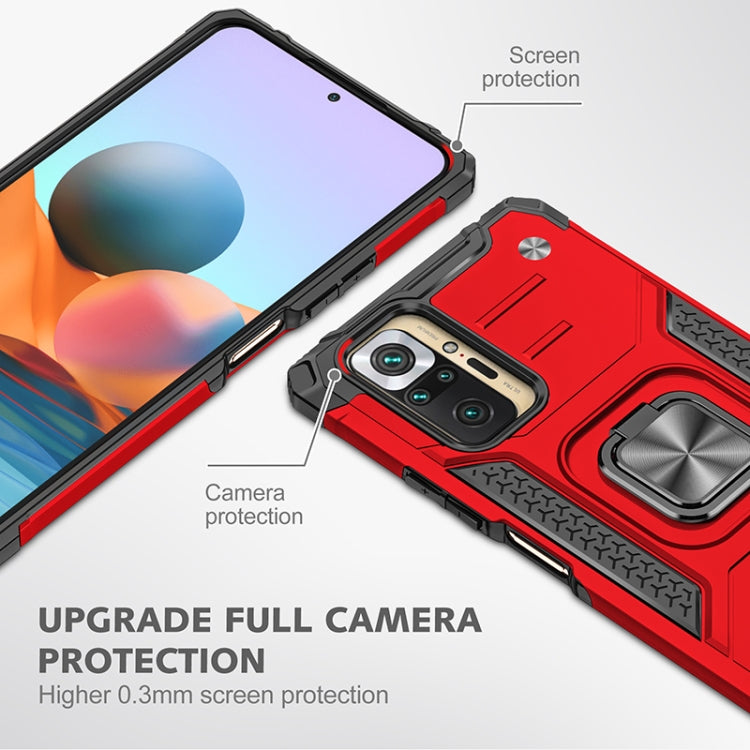 For Xiaomi Redmi Note10 Pro Magnetic Armor Shockproof Phone Case with Metal Ring Holder