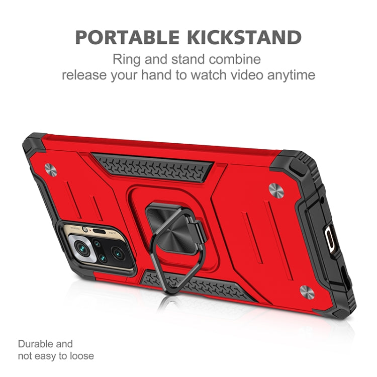 For Xiaomi Redmi Note10 Pro Magnetic Armor Shockproof Phone Case with Metal Ring Holder