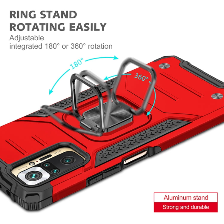 For Xiaomi Redmi Note10 Pro Magnetic Armor Shockproof Phone Case with Metal Ring Holder