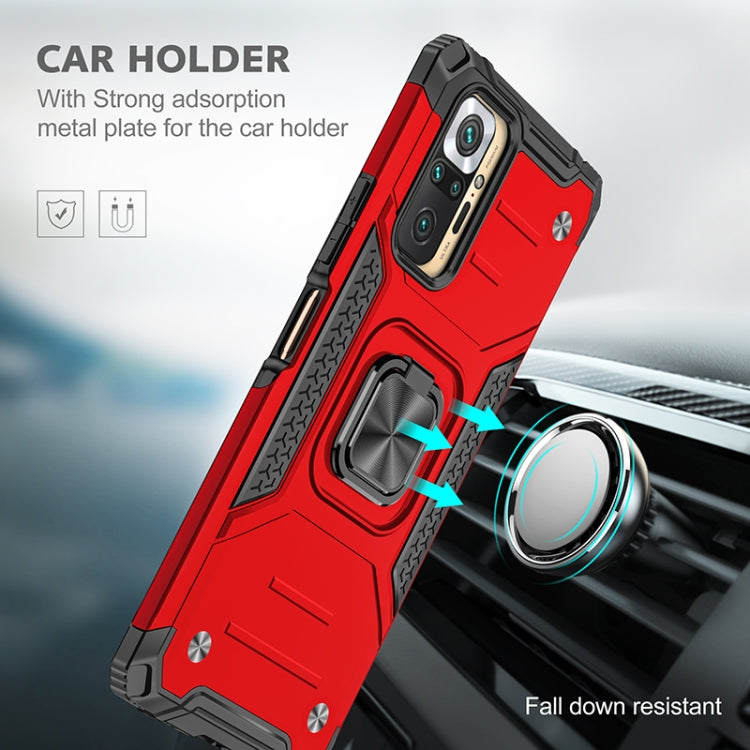 For Xiaomi Redmi Note10 Pro Magnetic Armor Shockproof Phone Case with Metal Ring Holder
