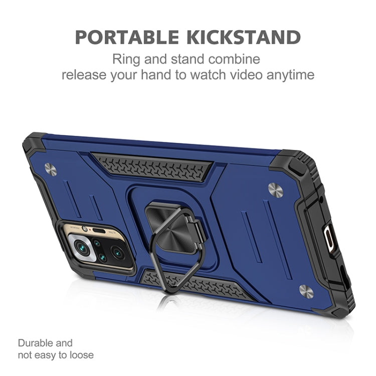 For Xiaomi Redmi Note10 Pro Magnetic Armor Shockproof Phone Case with Metal Ring Holder