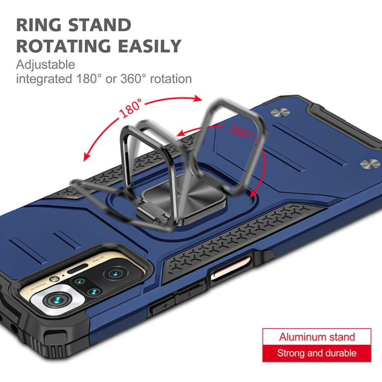 For Xiaomi Redmi Note10 Pro Magnetic Armor Shockproof Phone Case with Metal Ring Holder