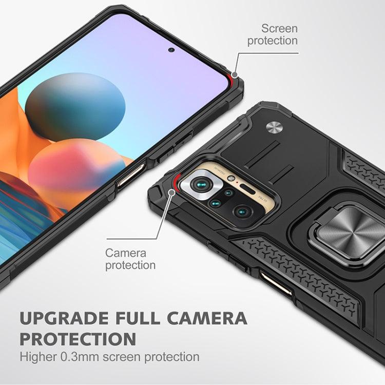For Xiaomi Redmi Note10 Pro Magnetic Armor Shockproof Phone Case with Metal Ring Holder