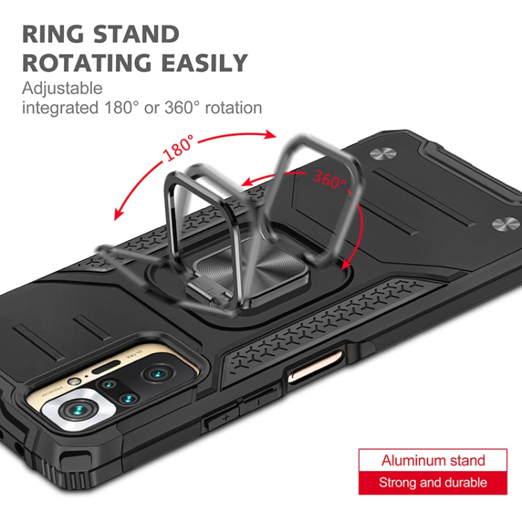 For Xiaomi Redmi Note10 Pro Magnetic Armor Shockproof Phone Case with Metal Ring Holder