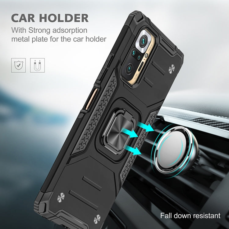 For Xiaomi Redmi Note10 Pro Magnetic Armor Shockproof Phone Case with Metal Ring Holder