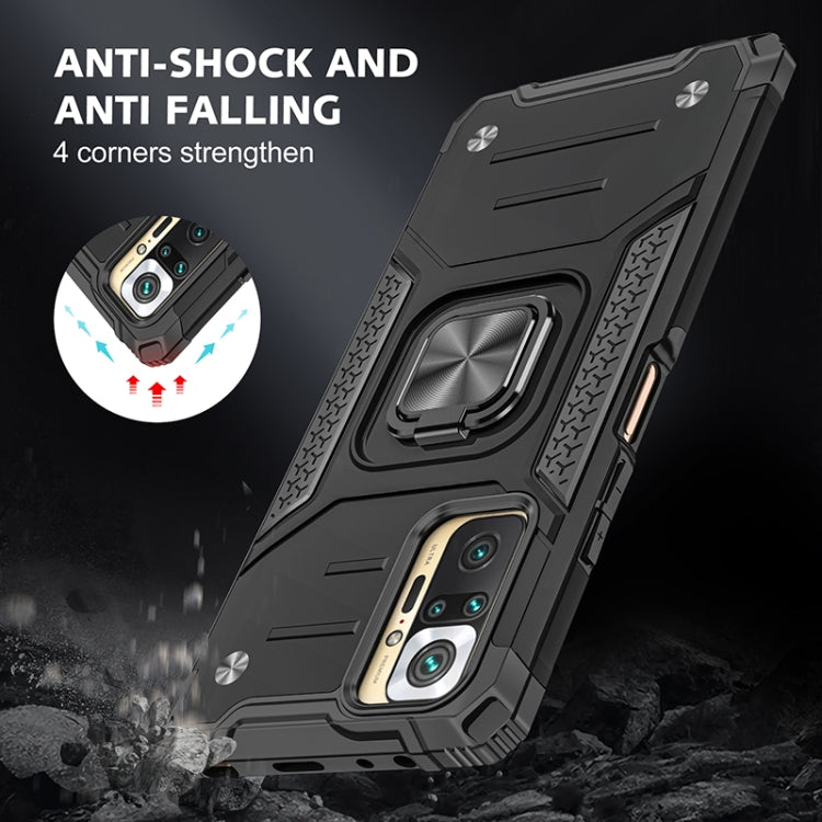 For Xiaomi Redmi Note10 Pro Magnetic Armor Shockproof Phone Case with Metal Ring Holder
