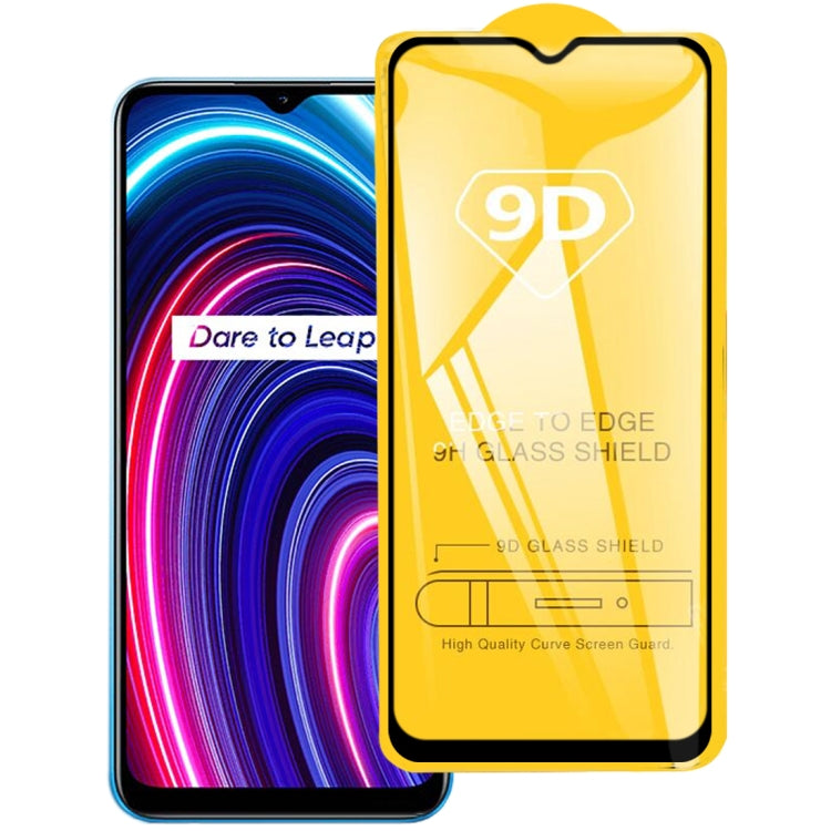 For OPPO Realme C25Y / C21Y 9D Full Glue Full Screen Tempered Glass Film