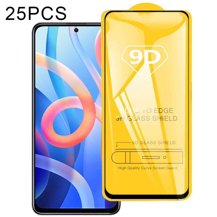 For Xiaomi Redmi Note 11 China / Note 11S 5G / Note 10 Pro China 6.6 inch / Poco M4 Pro 5G 25 PCS 9D Full Glue Full Screen Tempered Glass Film