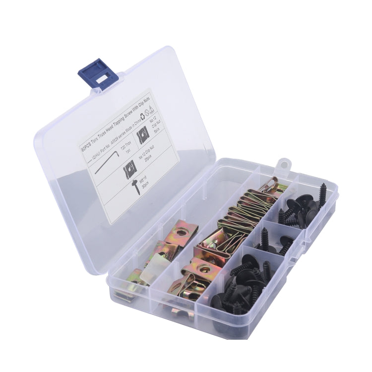 A5529 60 in 1 M5x19 Mudguard Screw with Clip Nut + Wrench N90775001 for Audi