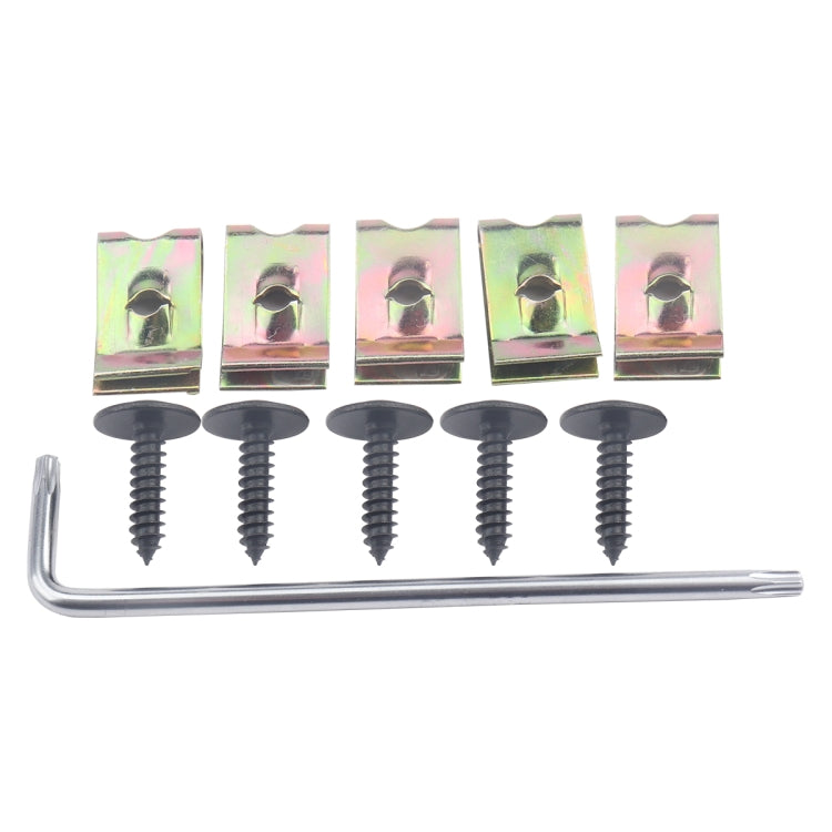 A5529 60 in 1 M5x19 Mudguard Screw with Clip Nut + Wrench N90775001 for Audi