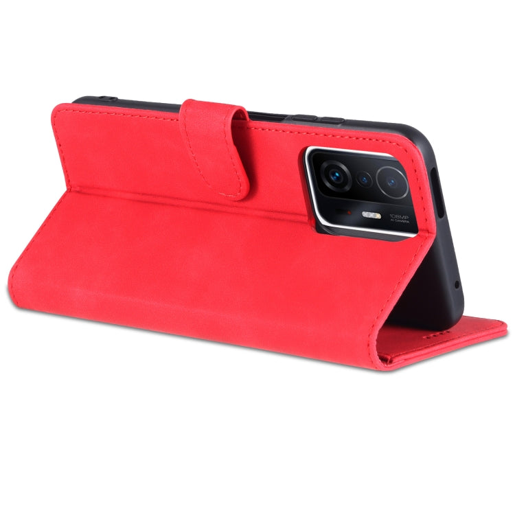 For Xiaomi Mi 11T / 11T Pro AZNS Skin Feel Calf Texture Horizontal Flip Phone Leather Case