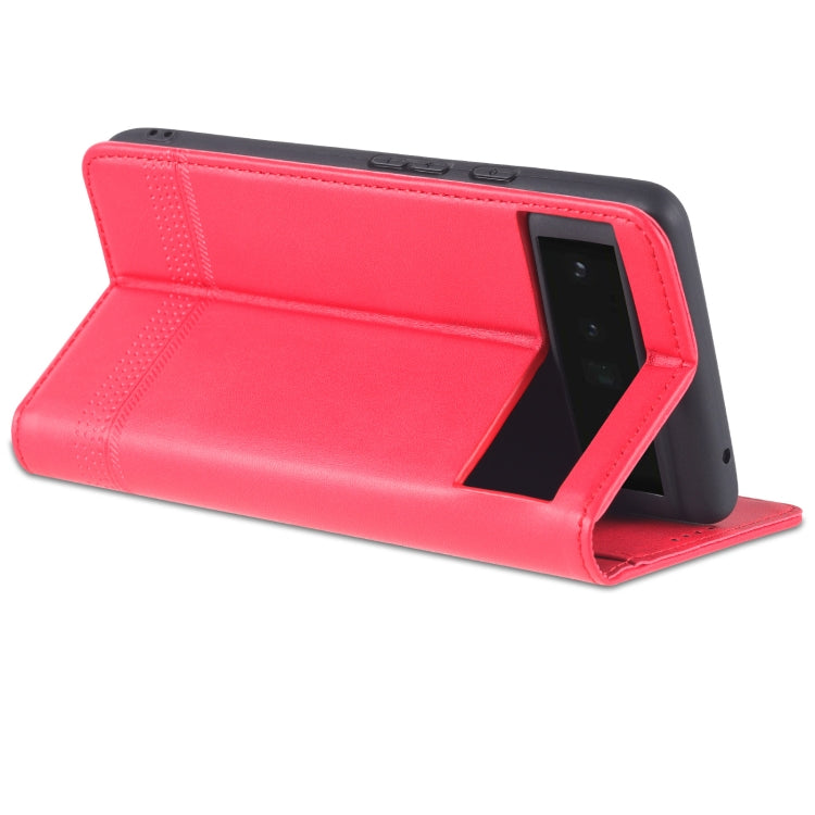 For Google Pixel 6 AZNS Magnetic Calf Texture Horizontal Flip Phone Leather Case