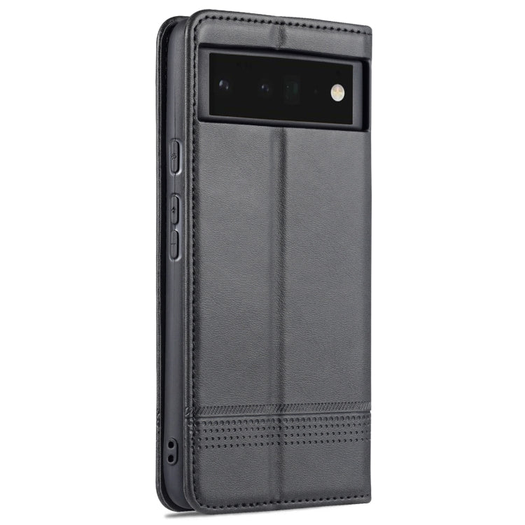 For Google Pixel 6 AZNS Magnetic Calf Texture Horizontal Flip Phone Leather Case