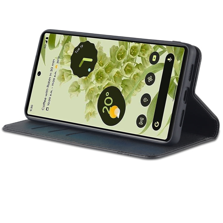 For Google Pixel 6 AZNS Magnetic Calf Texture Horizontal Flip Phone Leather Case