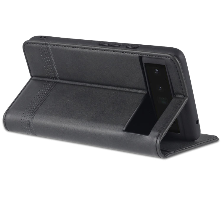 For Google Pixel 6 AZNS Magnetic Calf Texture Horizontal Flip Phone Leather Case