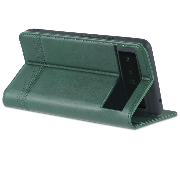 For Google Pixel 6 AZNS Magnetic Calf Texture Horizontal Flip Phone Leather Case