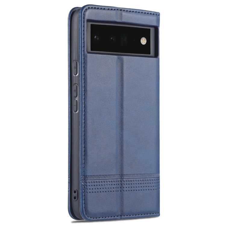 For Google Pixel 6 AZNS Magnetic Calf Texture Horizontal Flip Phone Leather Case