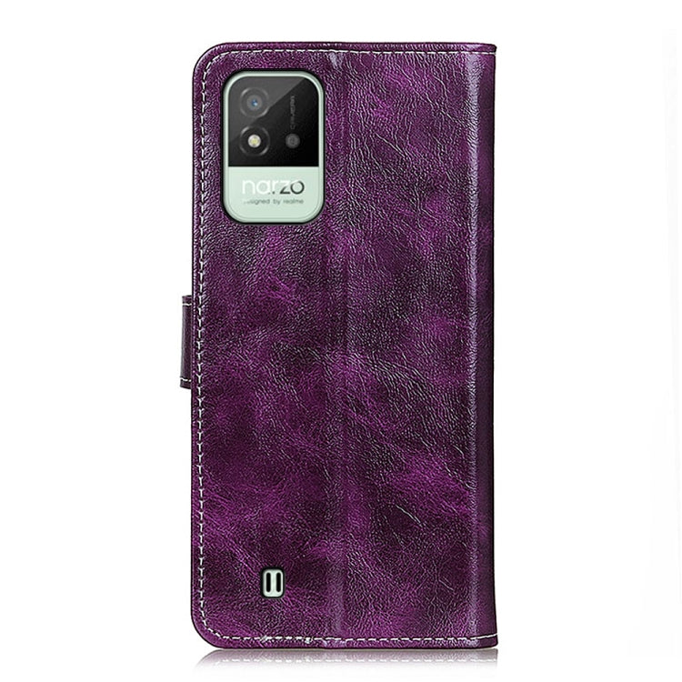 For OPPO Realme Narzo 50i Retro Crazy Horse Texture Horizontal Flip Leather Phone Case