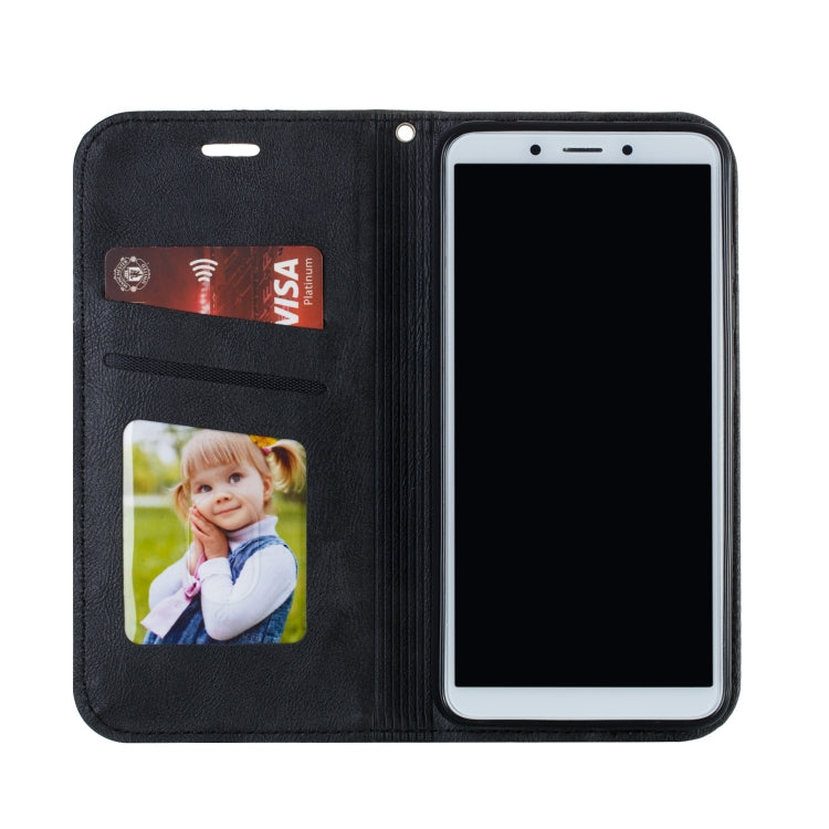 For Xiaomi Redmi 6 Splicing Color Magnetic Hem Horizontal Flip Leather Case with Holder & Card Slots