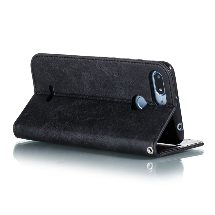 For Xiaomi Redmi 6 Splicing Color Magnetic Hem Horizontal Flip Leather Case with Holder & Card Slots