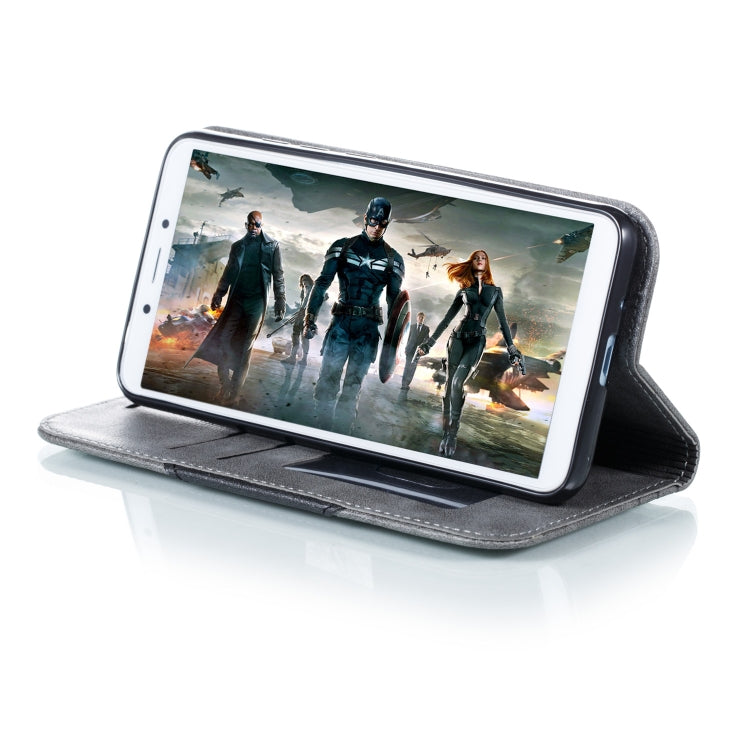 For Xiaomi Redmi 6 Splicing Color Magnetic Hem Horizontal Flip Leather Case with Holder & Card Slots