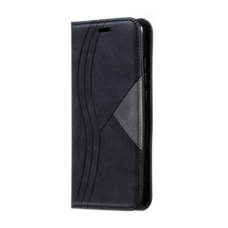 For Xiaomi Redmi 7 Splicing Color Magnetic Hem Horizontal Flip Leather Case with Holder & Card Slots