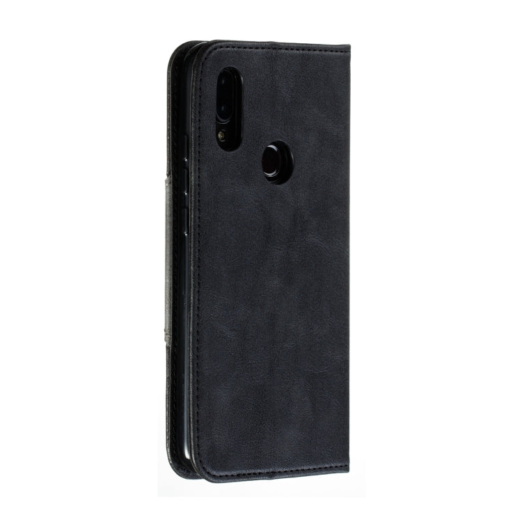 For Xiaomi Redmi 7 Splicing Color Magnetic Hem Horizontal Flip Leather Case with Holder & Card Slots