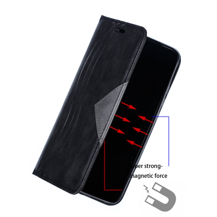 For Xiaomi Redmi 7 Splicing Color Magnetic Hem Horizontal Flip Leather Case with Holder & Card Slots
