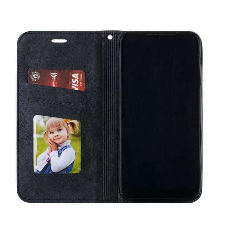 For Xiaomi Redmi 7 Splicing Color Magnetic Hem Horizontal Flip Leather Case with Holder & Card Slots