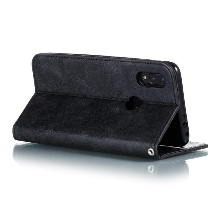 For Xiaomi Redmi 7 Splicing Color Magnetic Hem Horizontal Flip Leather Case with Holder & Card Slots