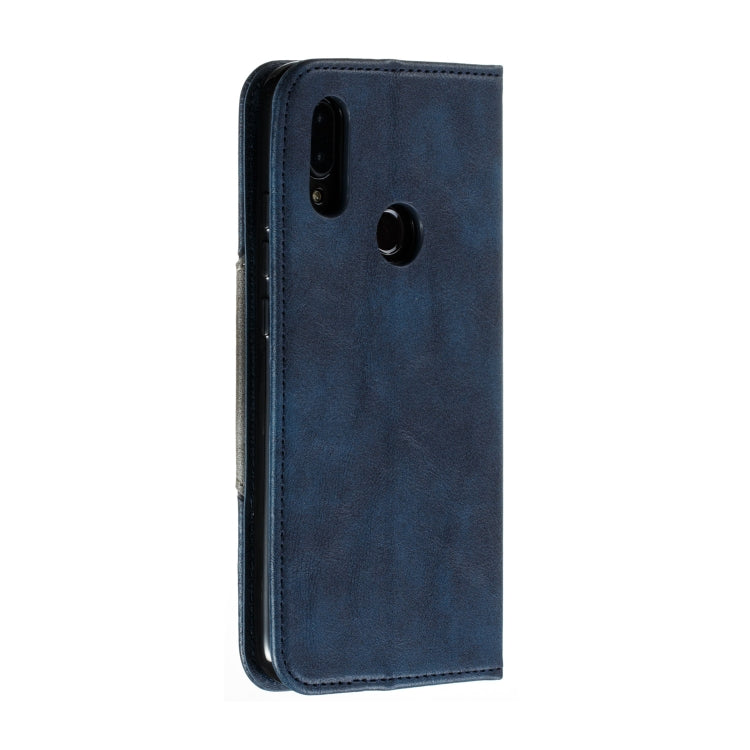 For Xiaomi Redmi 7 Splicing Color Magnetic Hem Horizontal Flip Leather Case with Holder & Card Slots