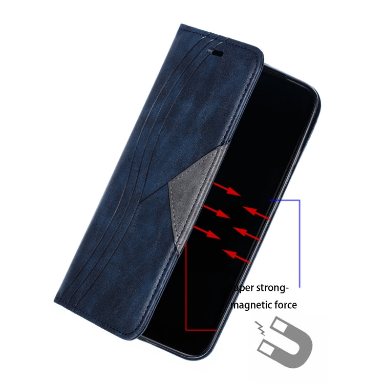 For Xiaomi Redmi 7 Splicing Color Magnetic Hem Horizontal Flip Leather Case with Holder & Card Slots