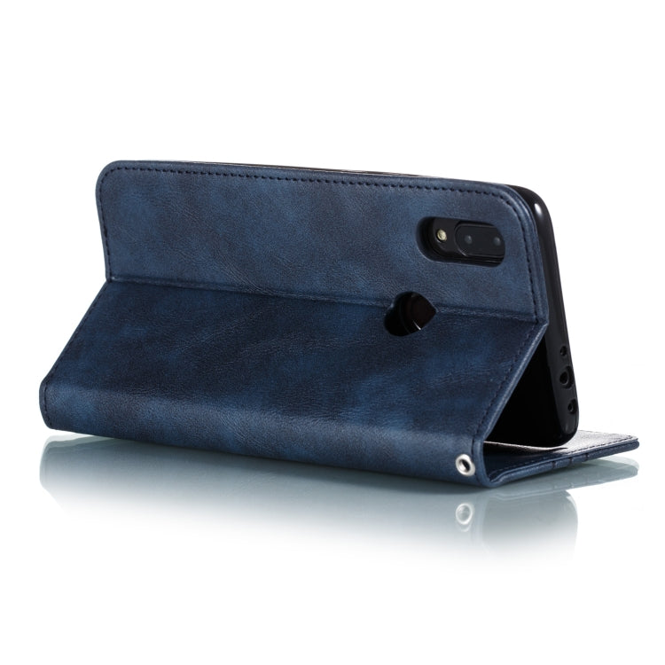 For Xiaomi Redmi 7 Splicing Color Magnetic Hem Horizontal Flip Leather Case with Holder & Card Slots
