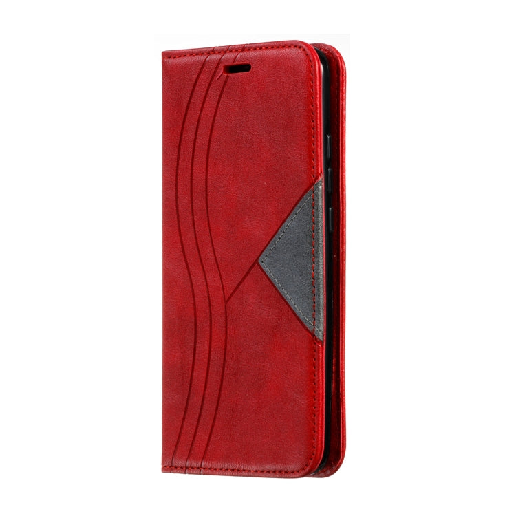 For Xiaomi Redmi 7 Splicing Color Magnetic Hem Horizontal Flip Leather Case with Holder & Card Slots