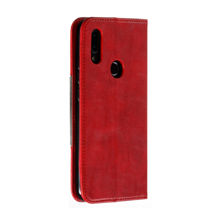 For Xiaomi Redmi 7 Splicing Color Magnetic Hem Horizontal Flip Leather Case with Holder & Card Slots