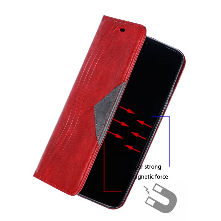 For Xiaomi Redmi 7 Splicing Color Magnetic Hem Horizontal Flip Leather Case with Holder & Card Slots