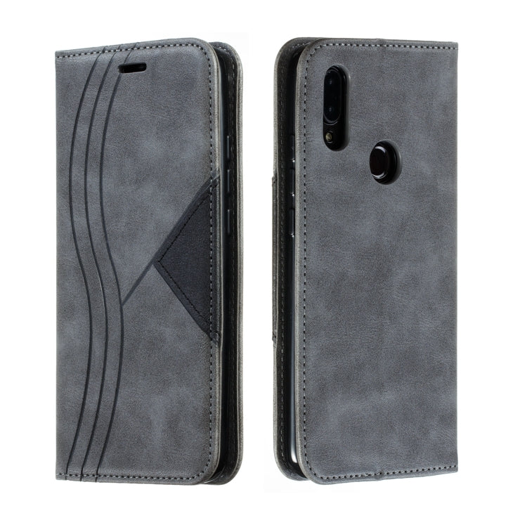 For Xiaomi Redmi 7 Splicing Color Magnetic Hem Horizontal Flip Leather Case with Holder & Card Slots