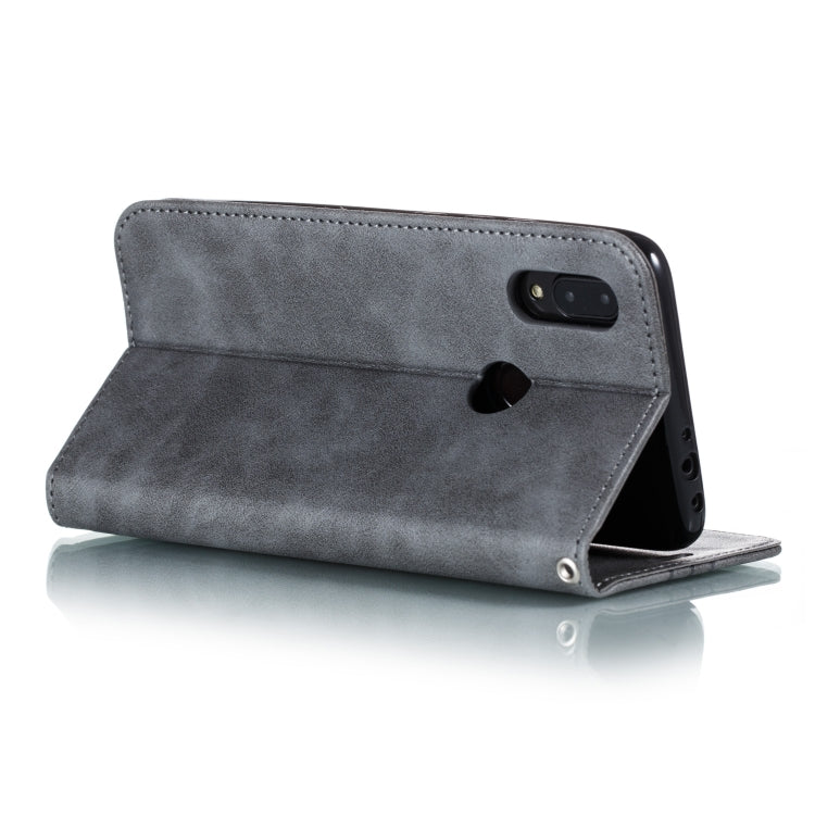 For Xiaomi Redmi 7 Splicing Color Magnetic Hem Horizontal Flip Leather Case with Holder & Card Slots